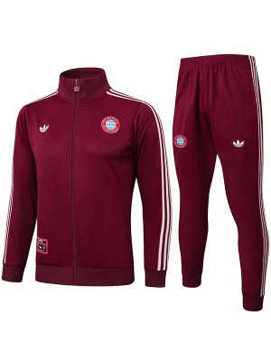 Bayern munich jacket maroon tracksuit men's training kit 2025-2026
