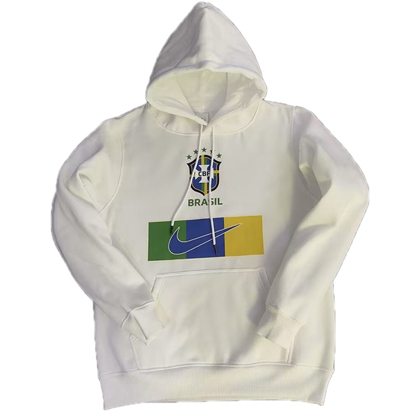 Brazil hoodie jacket football sportswear tracksuit white uniform men's training jersey kit soccer coat 2022
