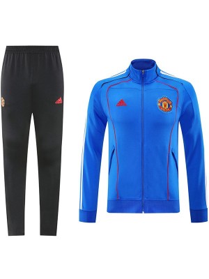 Manchester united jacket blue tracksuit men's  training kit 2025-2026