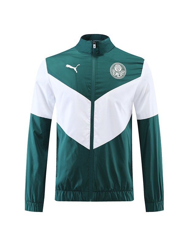 Palmeiras windbreaker jacket green football sportswear tracksuit full zipper men's training kit athletic outdoor soccer 2022-2023
