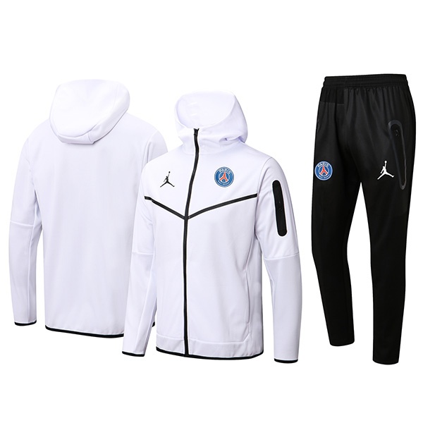Paris saint-germain hoodie jacket football sportswear tracksuit full zipper uniform men's training kit outdoor windbreaker soccer white coat 2022-2023