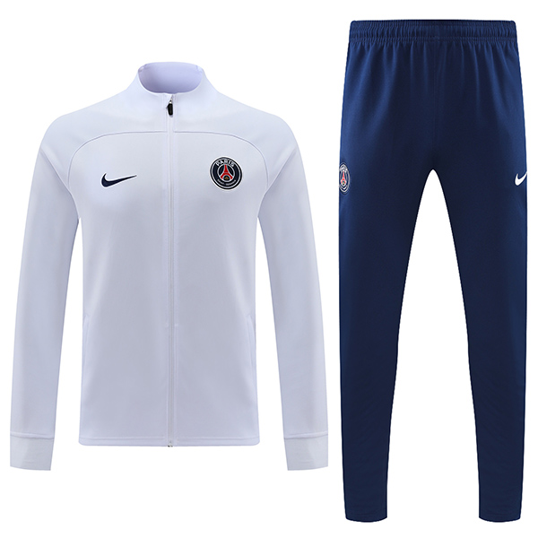 Paris saint germain jacket white football sportswear tracksuit long zipper men's training jersey outdoor soccer coat 2022-2023