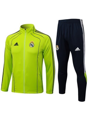 Real madrid jacket tracksuit green men's training kit 2025-2026
