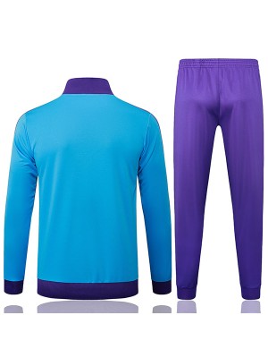 Real madrid jacket tracksuit men's blue purple training kit 2025-2026