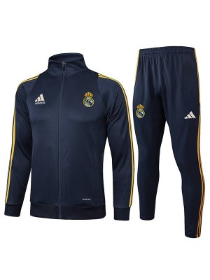 Real madrid jacket tracksuit men's training black kit 2025-2026