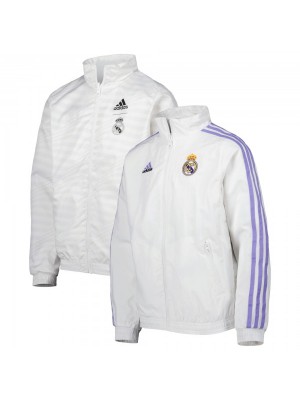 Real madrid windbreaker jacket white tracksuit men's training coat 2025-2026