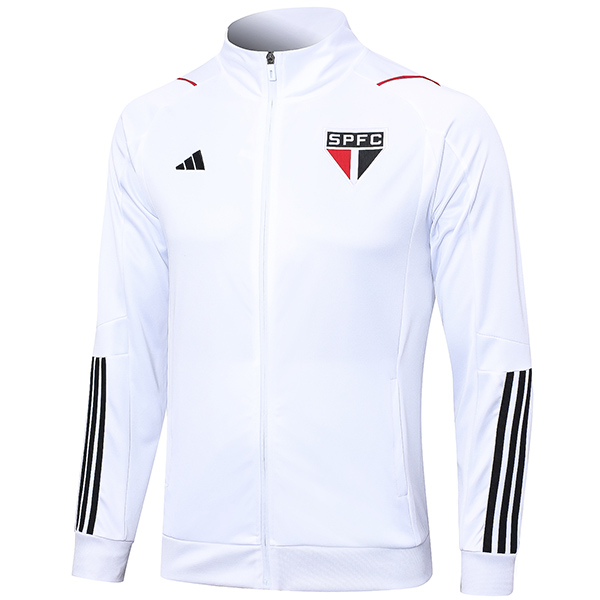 Sao paulo jacket football sportswear tracksuit uniform men's white training jersey kit soccer coat 2023-2024