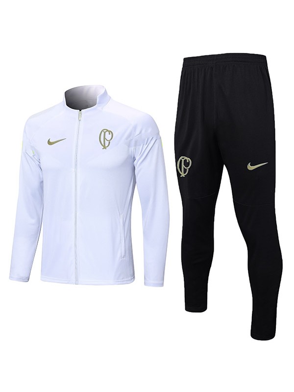 SC Corinthians jacket football sportswear tracksuit full zipper men's training kit white outdoor soccer coat 2023-2024