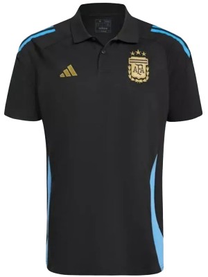 Argentina polo jersey training soccer black uniform men's sportswear football tops sport shirt 2024-2025
