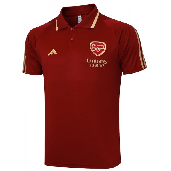 Arsenal polo jersey training soccer uniform men's sportswear football tops sport red gray shirt 2023-2024