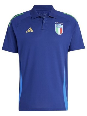 Italy polo jersey training soccer navy uniform men's sportswear football tops sport shirt 2024-2025