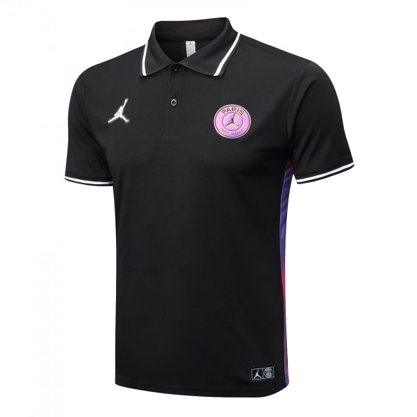Jordan paris saint germain polo jersey men's soccer top sports uniform black training sportswear kit football shirt 2022-2023
