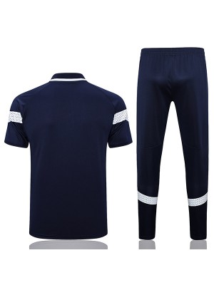 Marseille polo jersey training soccer uniform men's sportswear football cyan kit tops sport shirt 2022-2023