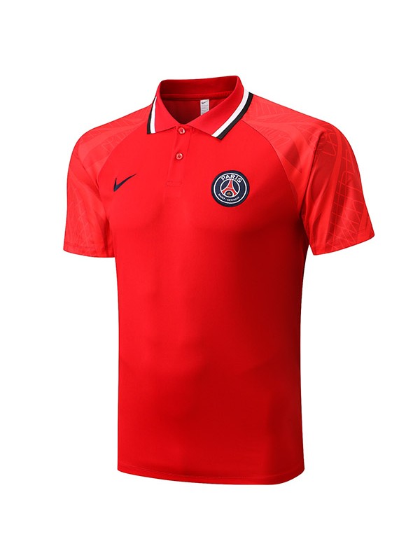 Paris saint germain polo jersey red training soccer uniform men's sportswear football kit tops sport shirt 2022-2023
