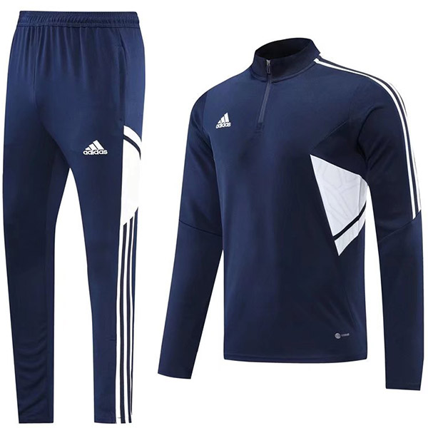 Adds tracksuit soccer pants suit sports set zipper necked uniform men's clothes football training navy kit 2022-2023