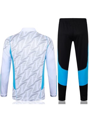 Argentina tracksuit football sportswear white zipper neck training uniform outdoor soccer coat 2024