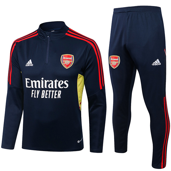Arsenal tracksuit navy soccer pants suit sports set necked uniform men's clothes football training kit 2022-2023