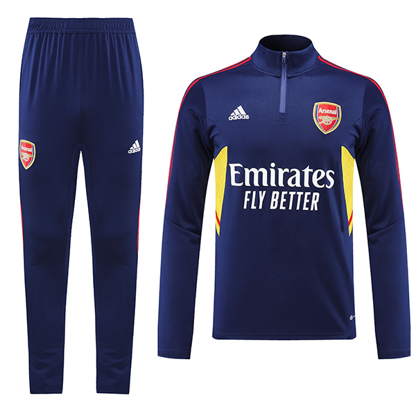 Arsenal tracksuit navy soccer pants suit sports set zipper necked uniform men's clothes football training kit 2022-2023