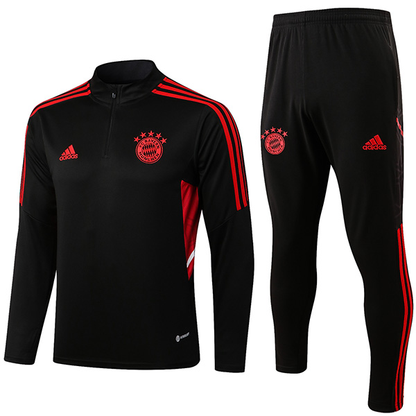 Bayern munich tracksuits soccer pants suit sports set necked cleats black men's clothes football training kit 2022-2023