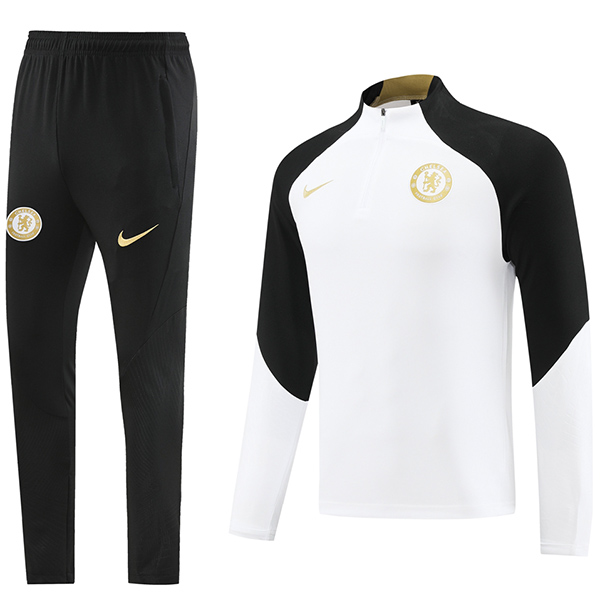 Chelsea tracksuit football sportswear zipper neck training white uniform outdoor soccer coat 2024
