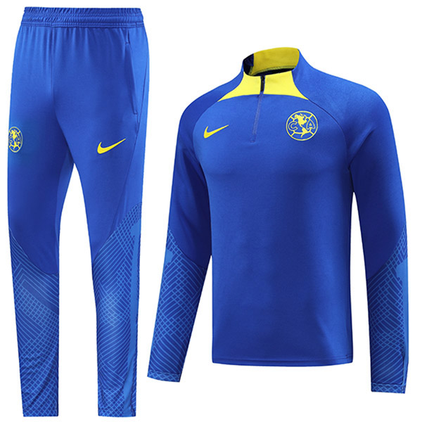 Club América tracksuit blue soccer suit sports set zipper-necked uniform men's clothes football training kit 2023-2024