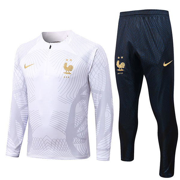 Frace tracksuit soccer pants suit sports set zipper necked uniform men's clothes football training kit white 2022