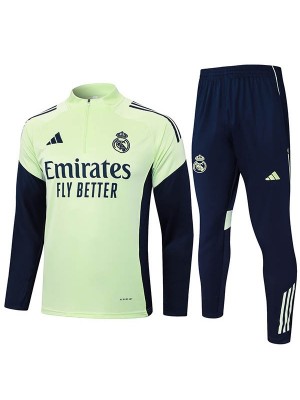 Real madrid tracksuit men's green training kit 2025-2026