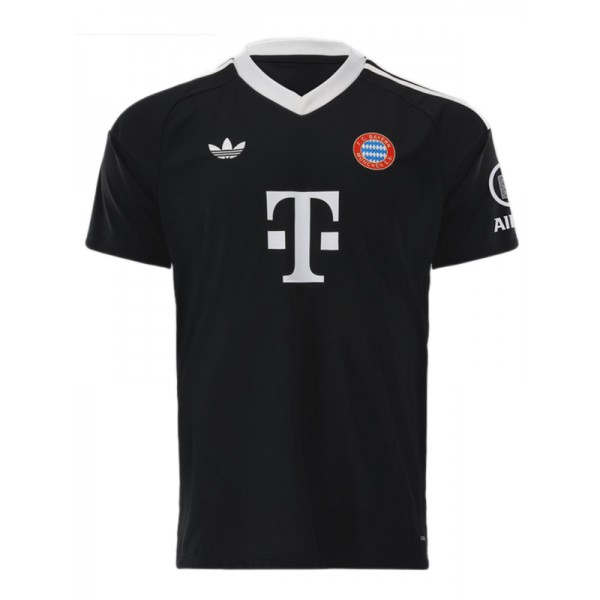 Bayern Munich third goalkeeper jersey adult soccer uniform men's black sportswear football kit top shirt 2024-2025