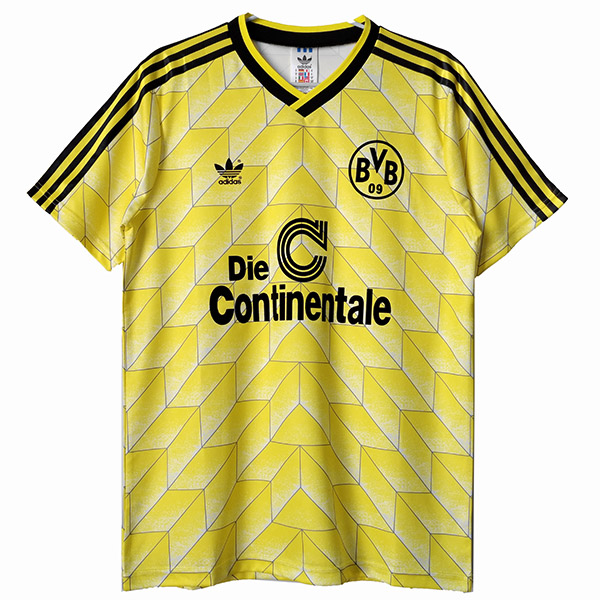 Borussia dortmund home retro jersey soccer match men's first sportswear football tops sport shirt 1988-1989