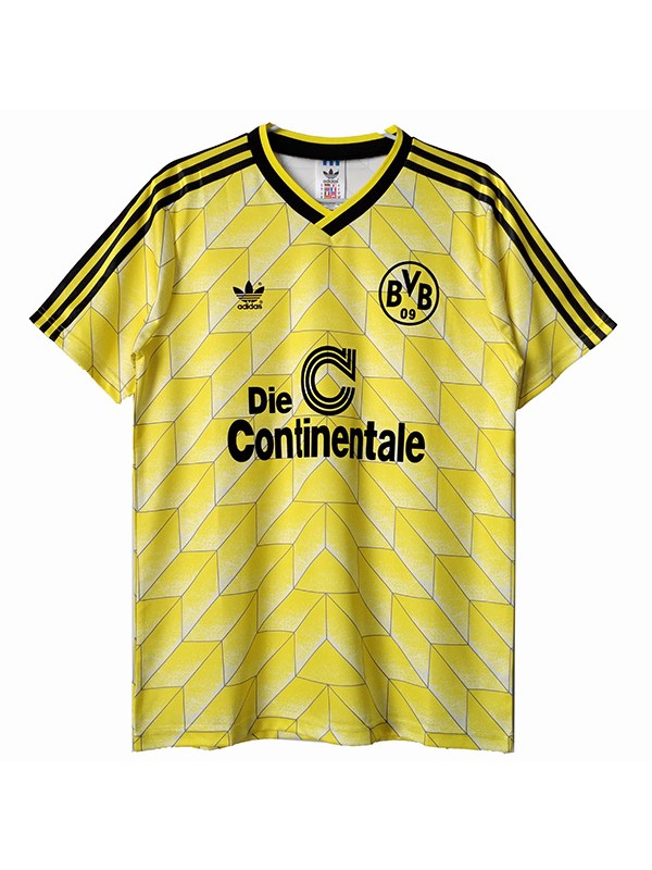 Borussia dortmund home retro jersey soccer match men's first sportswear football tops sport shirt 1988-1989