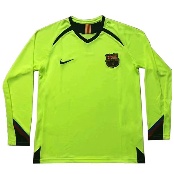 Barcelona away retro long sleeve jersey soccer match men's second sportswear football shirt 2005-2006