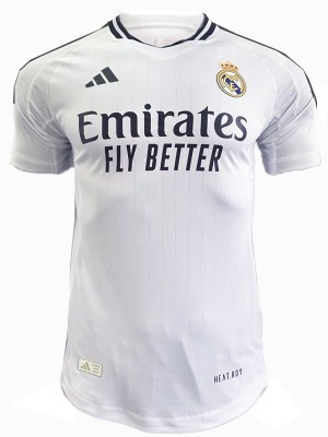 Real madrid home jersey soccer uniform men's first football kit tops sport shirt 2024-2025