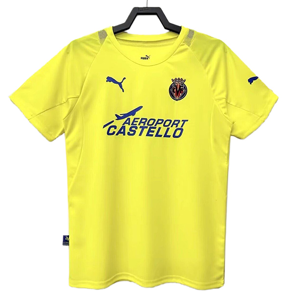 Villarreal home retro jersey soccer uniform men's first football kit tops sport shirt 2005-2006