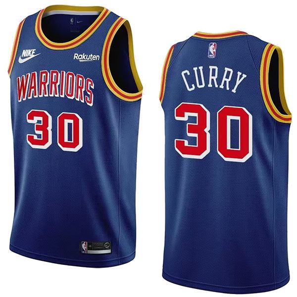 Golden State Warriors 30 Curry jersey blue basketball uniform swingman ...