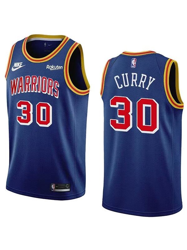 Golden State Warriors 30 Curry jersey blue basketball uniform swingman ...