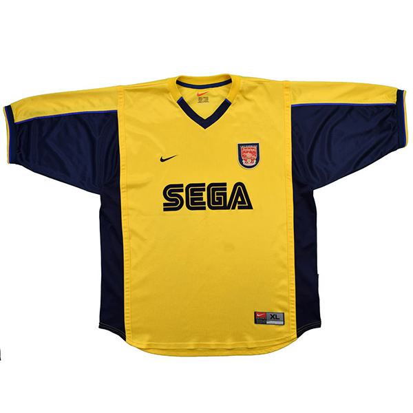 Arsenal away retro soccer jersey maillot match men's 2ed sportwear football shirt 1990-2001