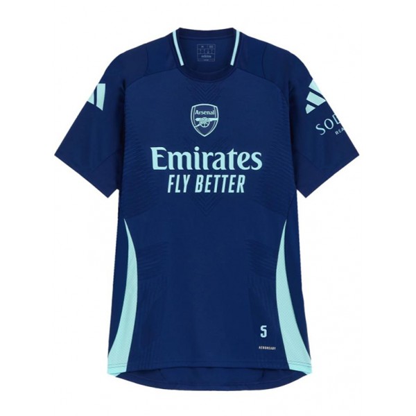 Arsenal pre-match training jersey soccer uniform men's blue football kit tops sport shirt 2024-2025