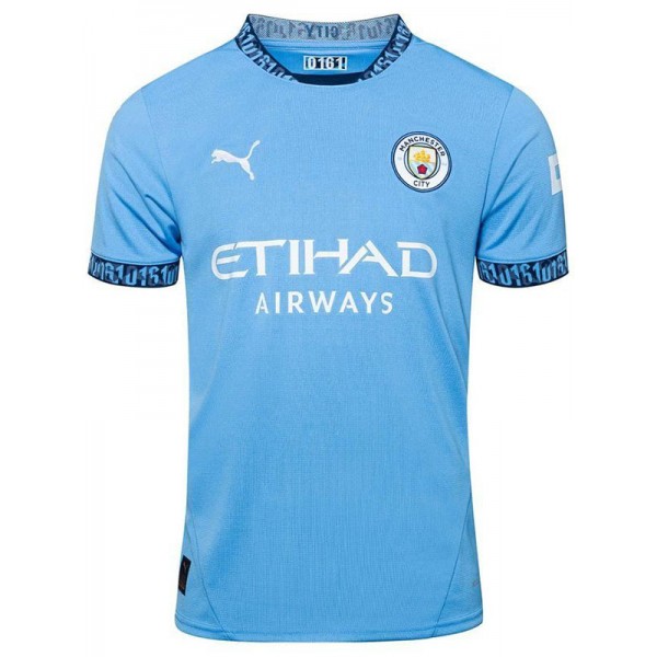 Manchester city home jersey soccer uniform men's first sportswear football kit top shirt 2024-2025