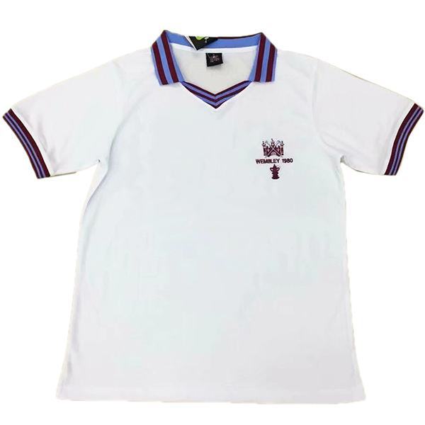 West Ham United home retro vintage soccer jersey match men's first sportswear football shirt 1980-1982