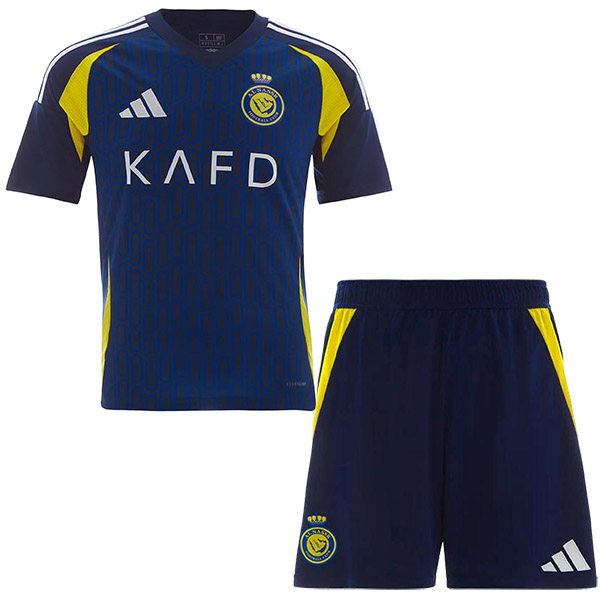 Al-Nassr away  kids jersey soccer kit children second football mini shirt youth uniforms 2024-2025