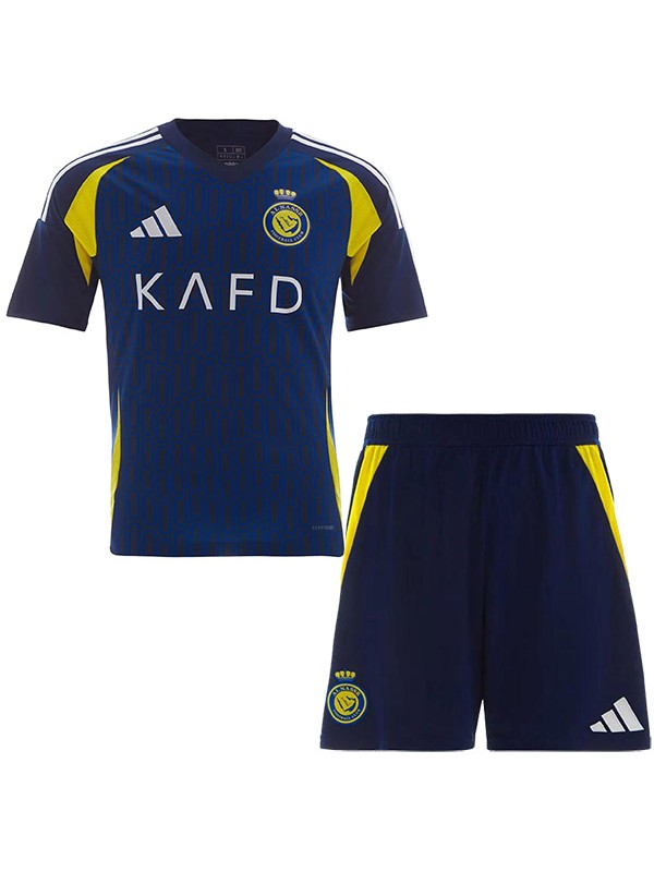 Al-Nassr away  kids jersey soccer kit children second football mini shirt youth uniforms 2024-2025