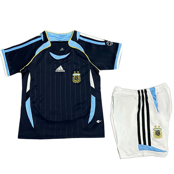 Argentina away kids retro jersey soccer kit children vintage second football mini shirt youth uniforms 2006