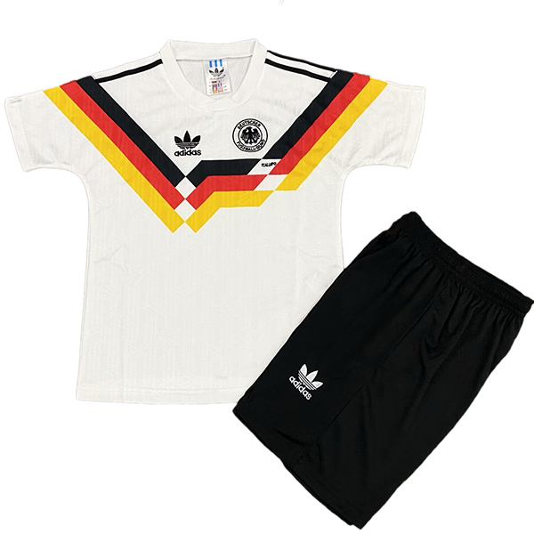 Germany home kids retro jersey vintage soccer kit children first football mini shirt youth uniforms 1990