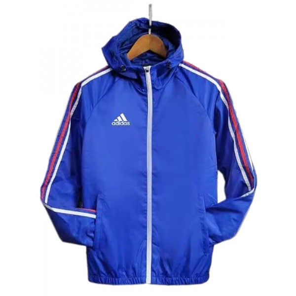 Adas windbreaker hoodie jacket football sportswear tracksuit full zipper men's training blue kit outdoor soccer coat 2024-2025