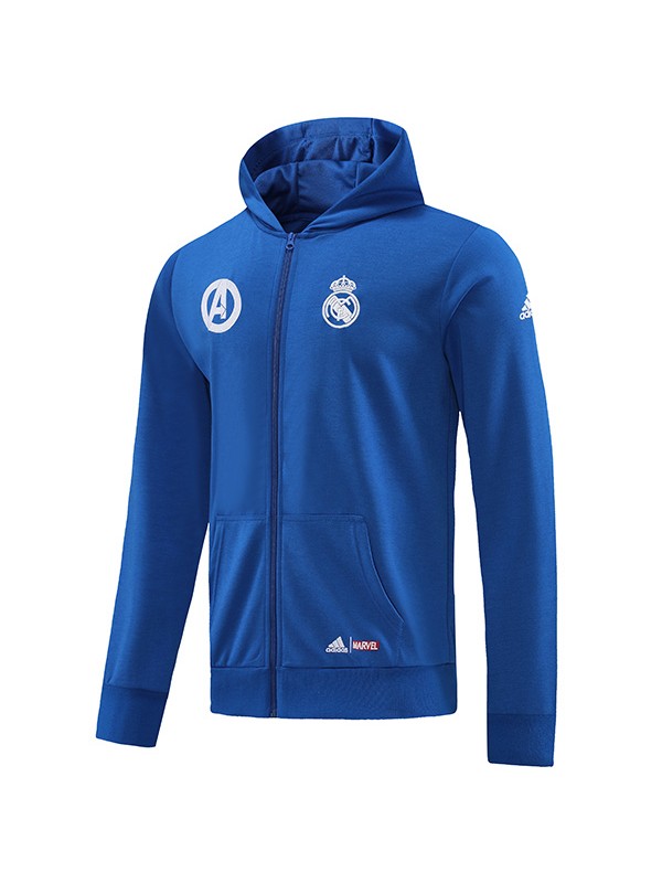 Real madrid windbreaker hoodie jacket football sportswear tracksuit ...